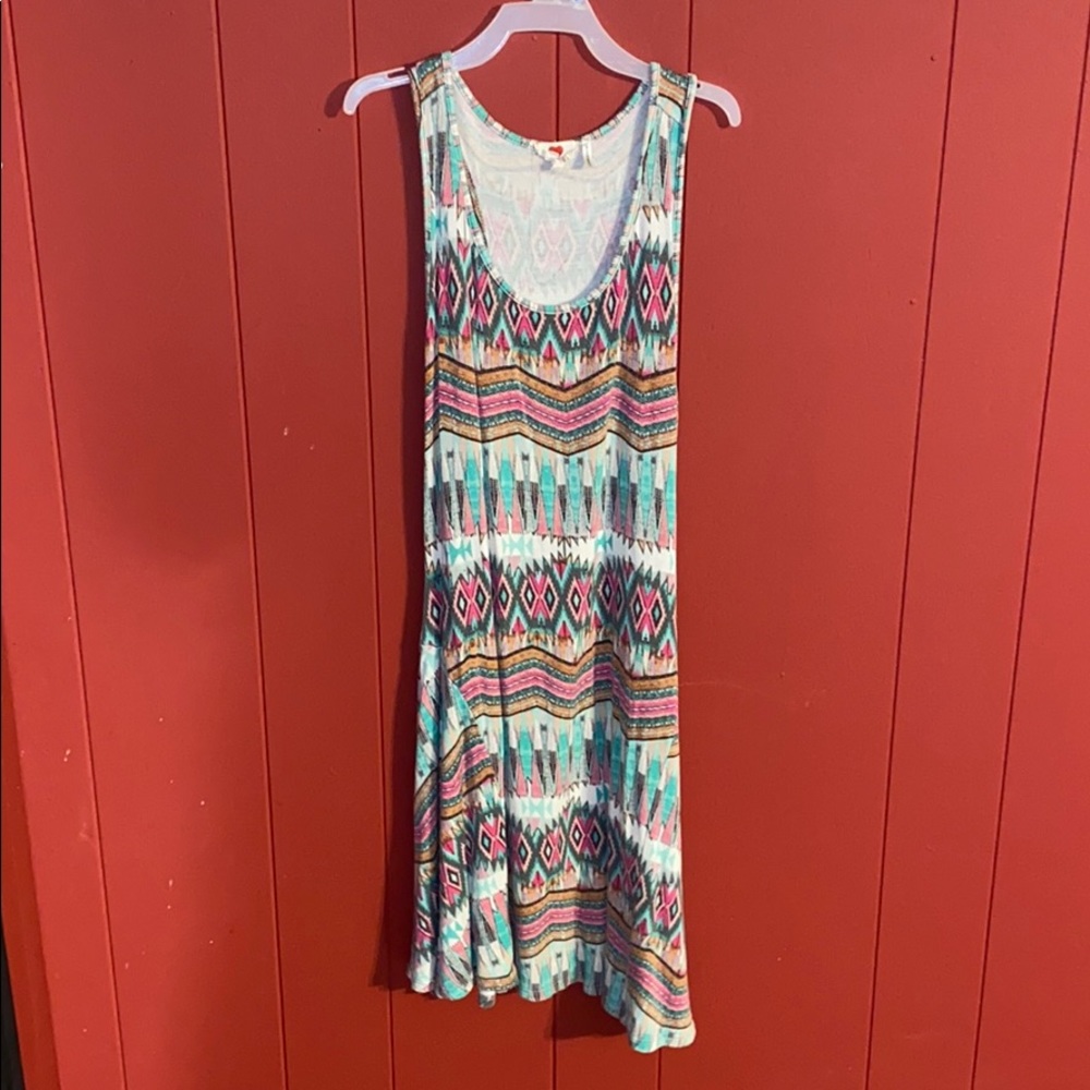 Aztec print tank dress